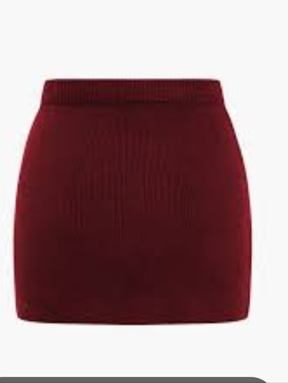 1. State Burgandy A Line Sweater Miniskirt With Elastic Waistband Size XL NWT